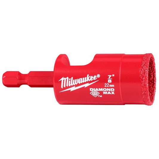 Milwaukee Diamond Max 7/8 in. Diamond 2.5 in. L X 1/4 in. D Hole Saw