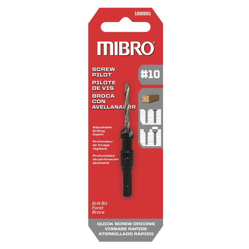 Richelieu Mibro #10 Steel Screw Pilot Drill Bit Straight Shank 1 pk