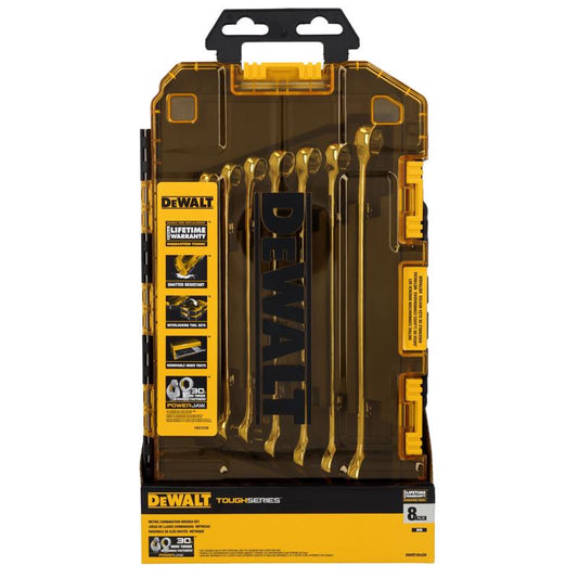 DeWalt ToughSeries Metric Combination Wrench Set 8 pc