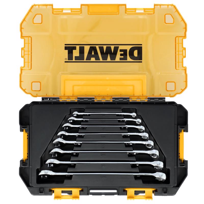 DeWalt ToughSeries SAE Combination Wrench Set 8 pc