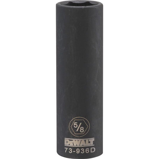 DeWalt 5/8 in. X 1/2 in. drive SAE 6 Point Deep Impact Socket 1 pc
