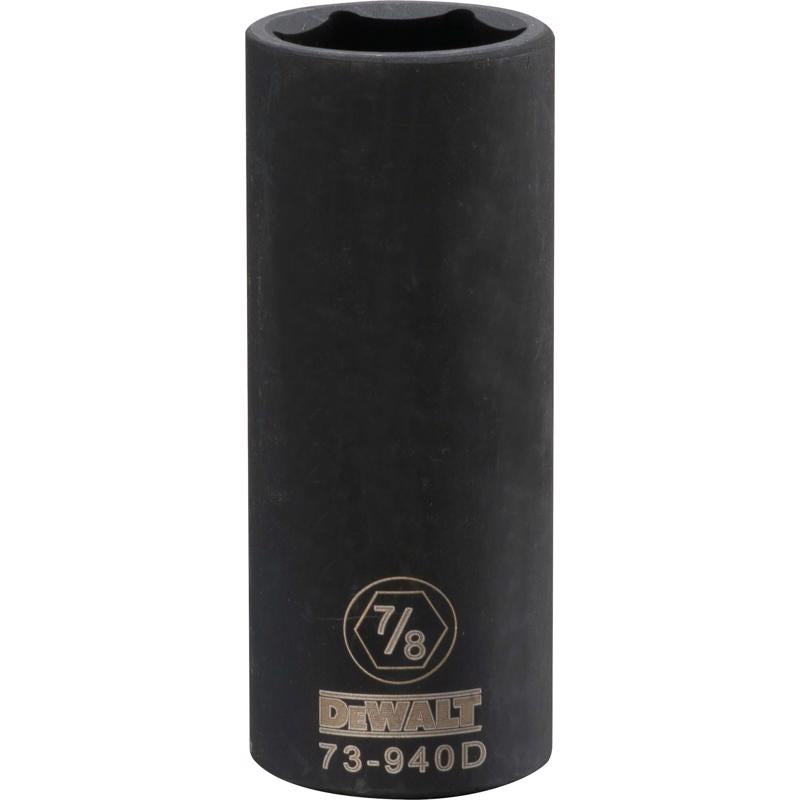 DeWalt 7/8 in. X 1/2 in. drive SAE 6 Point Deep Impact Socket
