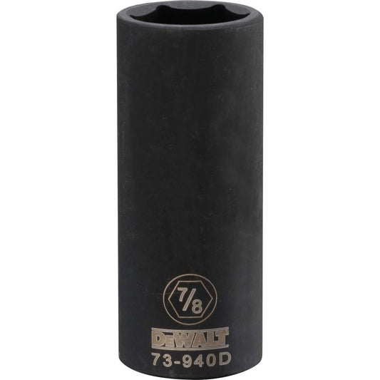 DeWalt 7/8 in. X 1/2 in. drive SAE 6 Point Deep Impact Socket