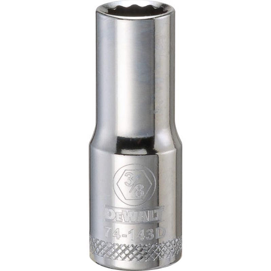 DeWalt 3/8 in. X 3/8 in. drive SAE 12 Point Deep Socket 1 pc
