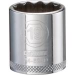 DeWalt 19 mm X 3/8 in. drive Metric 12 Point Socket 1 pc