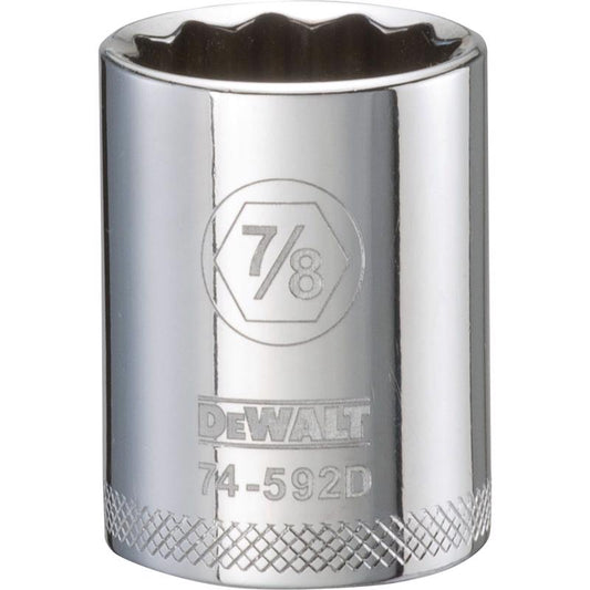DeWalt 7/8 in. X 1/2 in. drive SAE 12 Point Socket 1 pc