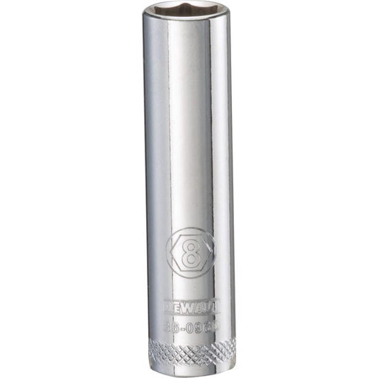 DeWalt 8 mm X 1/4 in. drive Metric 6 Point Deep Socket 1 pc