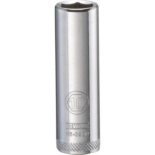 DeWalt 10 mm X 1/4 in. drive Metric 6 Point Deep Socket 1 pc