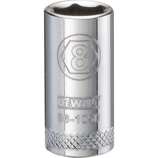 DeWalt 8 mm X 1/4 in. drive Metric 6 Point Socket 1 pc