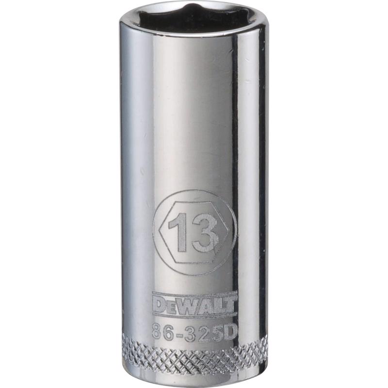 DeWalt 13 mm X 3/8 in. drive Metric 6 Point Deep Socket 1 pc