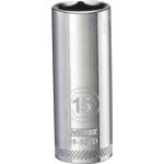 DeWalt 15 mm X 3/8 in. drive Metric 6 Point Deep Socket 1 pc