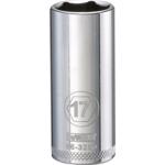 DeWalt 17 mm X 3/8 in. drive Metric 6 Point Deep Socket 1 pc