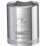 DeWalt 15/16 in. X 1/2 in. drive SAE 6 Point Socket 1 pc