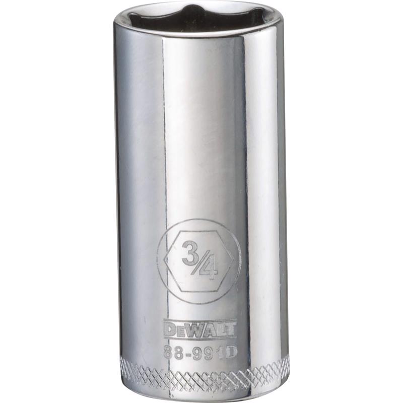 DeWalt 3/4 in. X 3/8 in. drive SAE 6 Point Deep Socket 1 pc