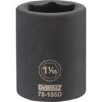DeWalt 1-1-16 in. X 3/4 in. drive SAE 6 Point Impact Socket 1 pc
