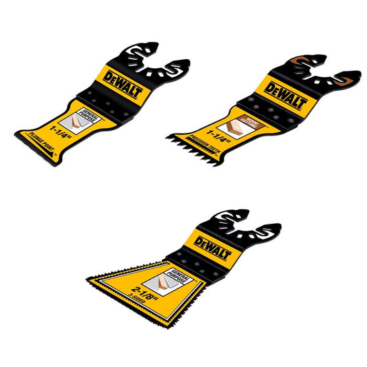 DeWalt 2-1/8 in. W Bi-Metal 3-Sided/PlungePoint/Precision Teeth Oscillating Blade Set 3 pc