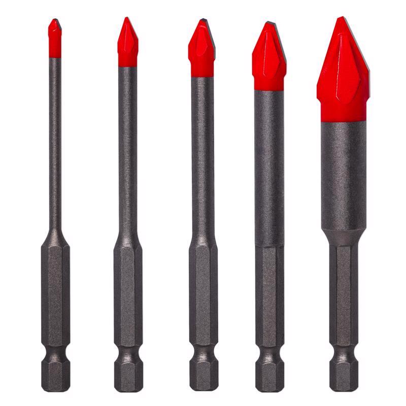 Diablo 3-1/2 in. L Carbide Tipped Tile and Stone Drill Bit Set Hex Shank 5 pc