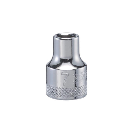 DeWalt 7 mm X 3/8 in. drive Metric 6 Point Socket 1 pc