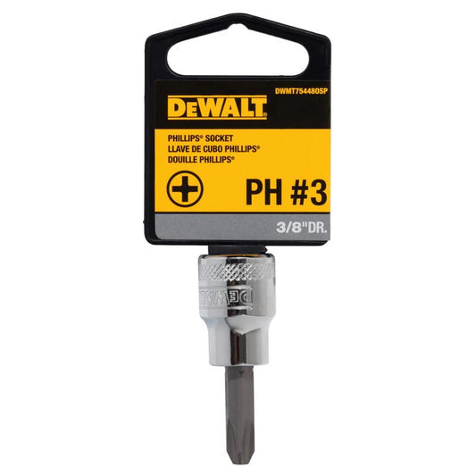 DeWalt Directttorque 3/8 in. drive PH #3 Phillips Bit Socket 1 pc
