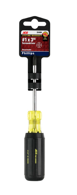 Ace No. 1 X 3 in. L Phillips Screwdriver 1 pc