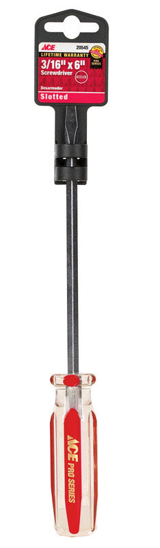 Ace 3/16 in. X 6 in. L Slotted Screwdriver 1 pc