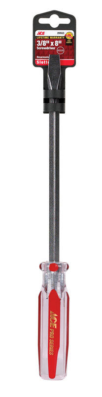 Ace 3/8 in. X 8 in. L Slotted Screwdriver 1 pc
