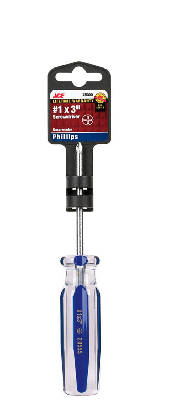 Ace No. 1 X 3 in. L Phillips Screwdriver 1 pc