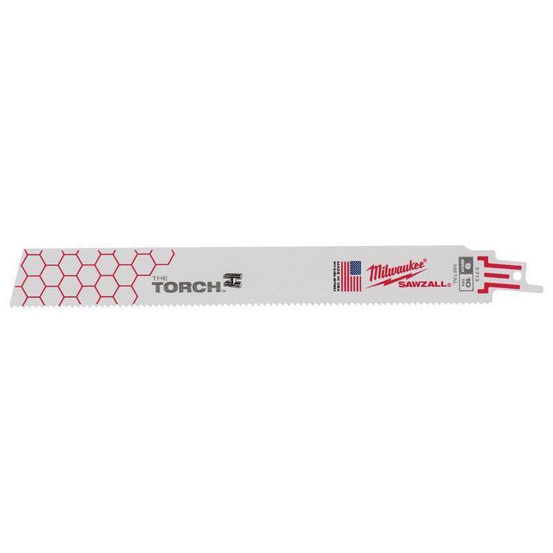 Milwaukee The Torch 9 in. Bi-Metal Reciprocating Saw Blade 10 TPI 5 pk