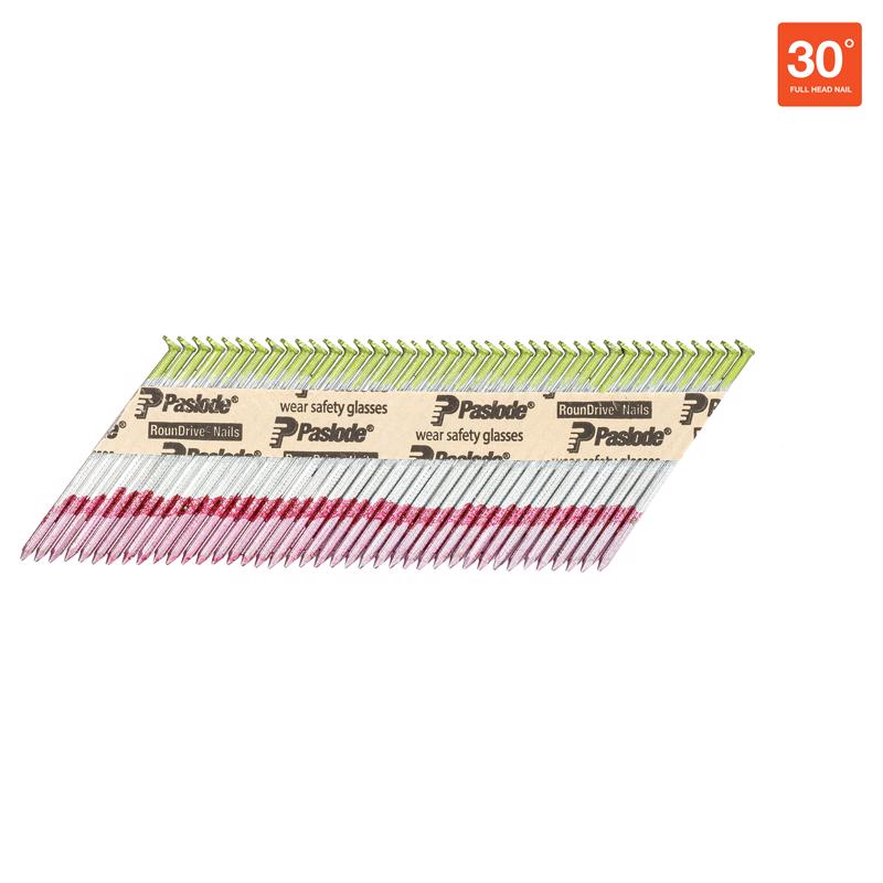 Paslode RounDrive 3 in. L Angled Strip Hot-Dip Galvanized Framing Nails 30 deg 2000 pk