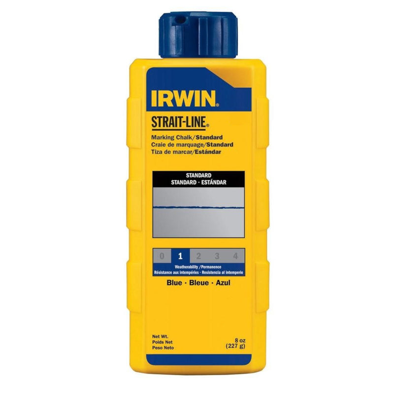 Irwin Strait-Line 8 oz Permanent Marking Chalk Blue 1 pk