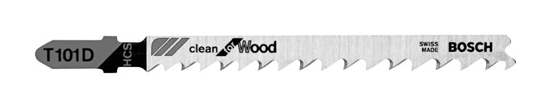 Bosch 4 in. High Carbon Steel T-Shank Jig Saw Blade 6 TPI 5 pk