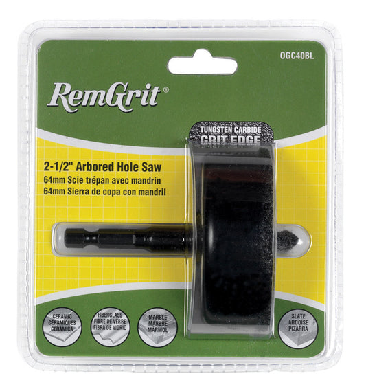 Disston RemGrit 2-1/2 in. Carbide Grit 7/8 in. L X 1/4 in. D Hole Saw