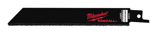 Milwaukee SAWZALL 6 in. Carbide Grit Carbide-Grit Reciprocating Saw Blade Multi TPI 3 pk