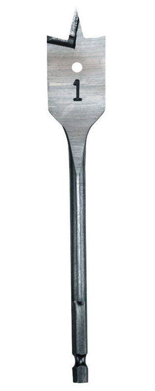 Milwaukee 7/8 in. X 6 in. L Heat-Treated Steel Flat Boring Drill Bit Quick-Change Hex Shank 1 pc
