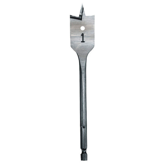 Milwaukee 9/16 in. X 6 in. L Heat-Treated Steel Flat Boring Drill Bit Quick-Change Hex Shank 1 pc