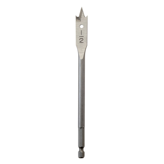Milwaukee 1/2 in. X 6 in. L Heat-Treated Steel Flat Boring Drill Bit Quick-Change Hex Shank 1 pc