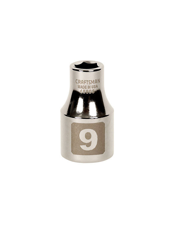 Craftsman 9 mm X 1/2 in. drive Metric 6 Point Standard Socket 1 pc