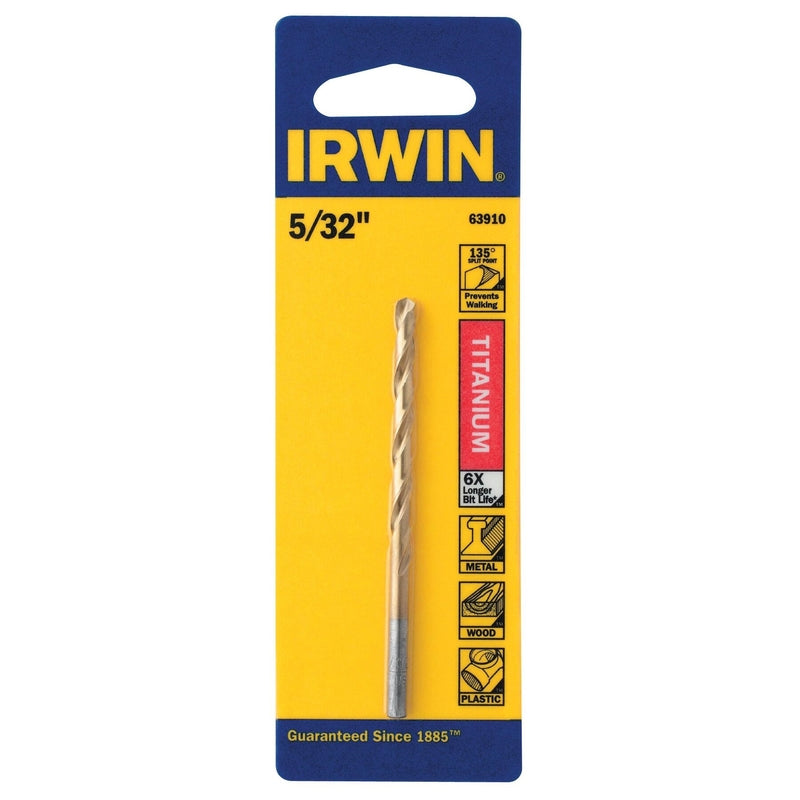 Irwin 5/32 in. X 3-1/8 in. L High Speed Steel Drill Bit Straight Shank 1 pc