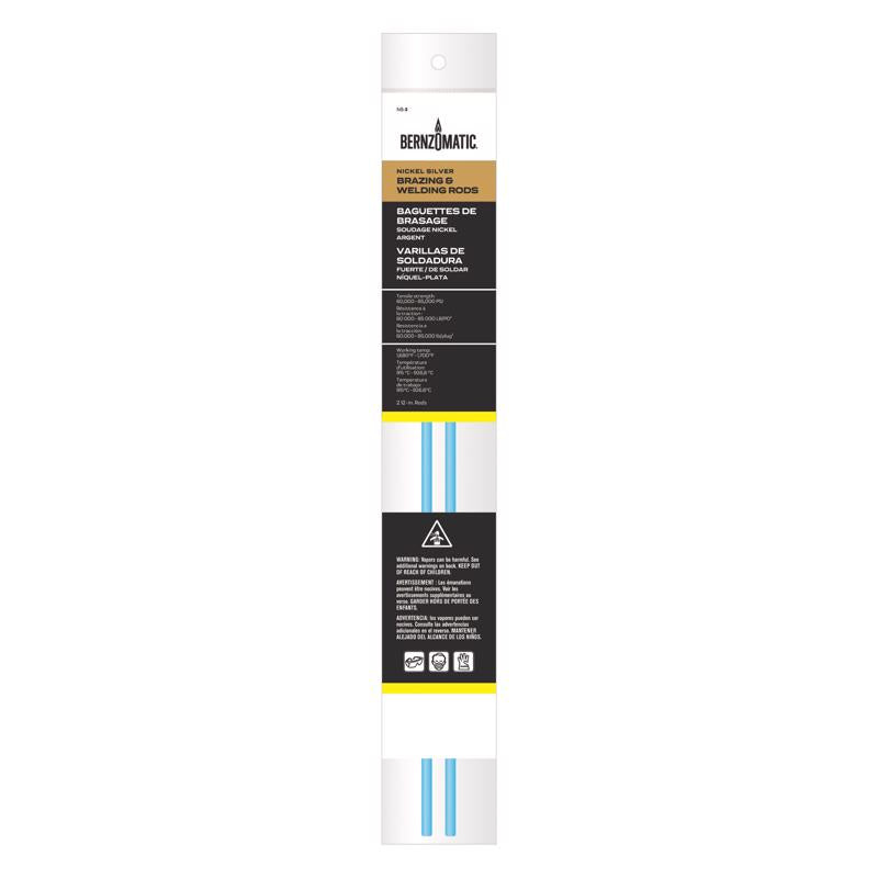 Bernzomatic 1/5 in. D X 12 in. L Nickel Brazing/Welding Rods 2 pk