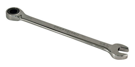 Craftsman 12 Point SAE Ratcheting Wrench 5.3 in. L 1 pc