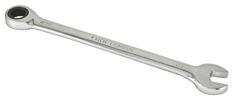Craftsman 7/16 in. 12 Point SAE Ratcheting Wrench 7.4 in. L 1 pc