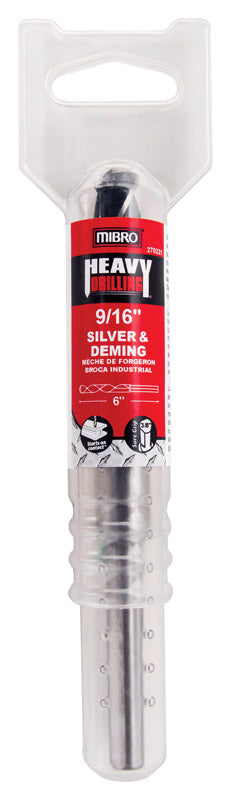MIBRO 9/16 in. X 6 in. L High Speed Steel Silver and Deming Drill Bit 3-Flat Shank 1 pc