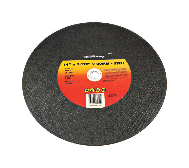 Forney 14 in. D X 20 mm Aluminum Oxide Metal Cutting Wheel 1 pc