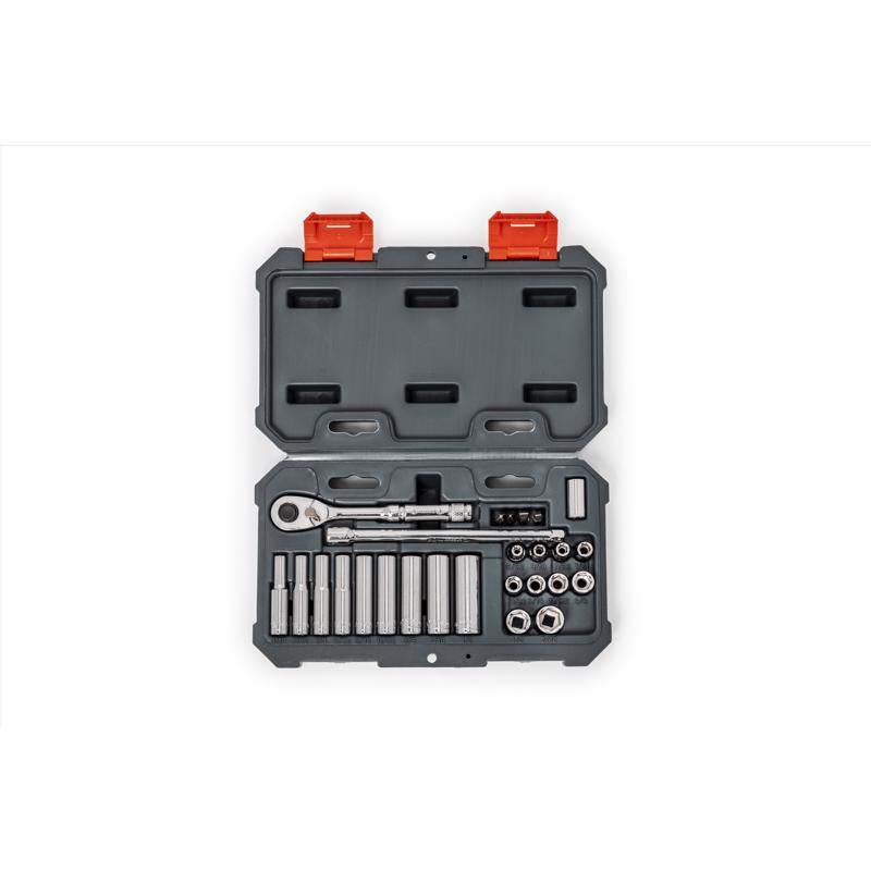 Crescent 1/4 in. X 1/4 in. drive SAE 6 Point Socket Wrench Set 26 pc