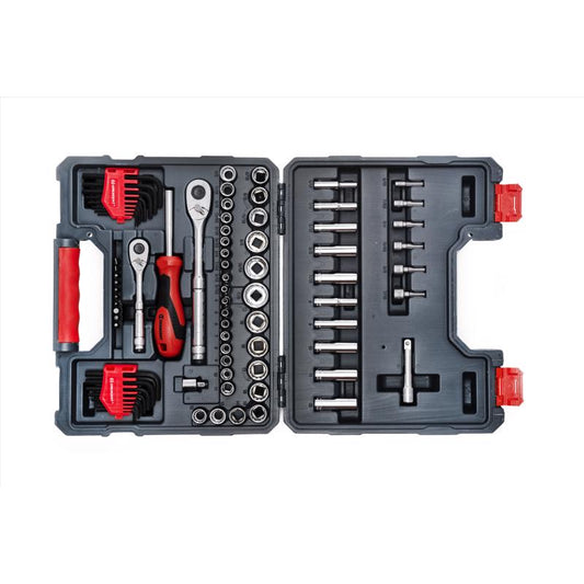 Crescent 1/4 and 3/8 in. drive Metric/SAE 6 and 12 Point Socket Wrench Set 84 pc