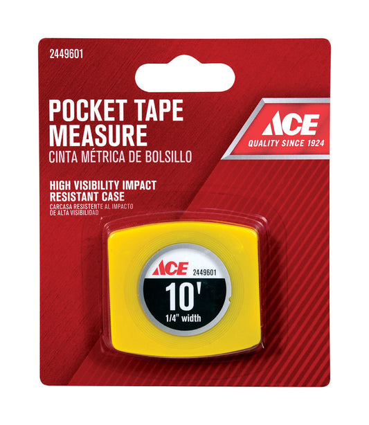 Ace 10 ft. L X 0.25 in. W Pocket Tape Measure 1 pk