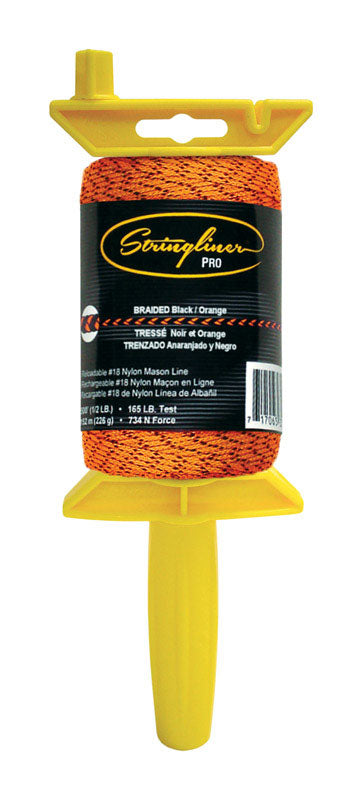 Stringliner Braided Mason Line and Reel 500 ft. Orange