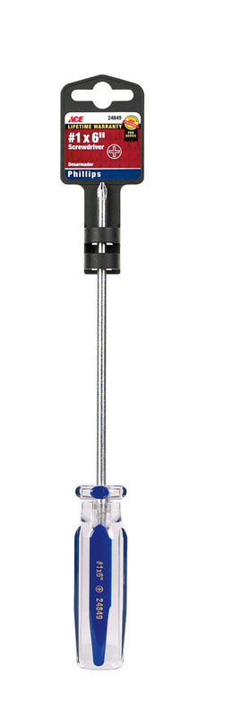 Ace No. 1 X 6 in. L Phillips Screwdriver 1 pc