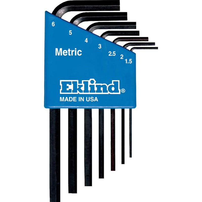 Eklind Assorted Metric Short Arm Hex L-Key Set 7 pc