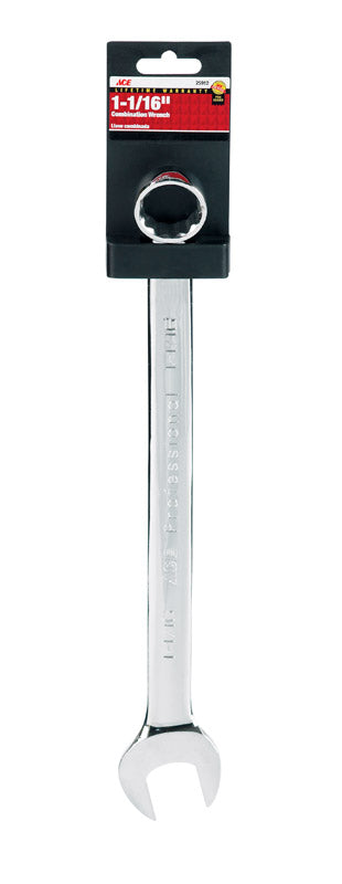 Ace Pro Series 1-1/6 in. X 1-1/6 in. SAE Combination Wrench 14 in. L 1 pc